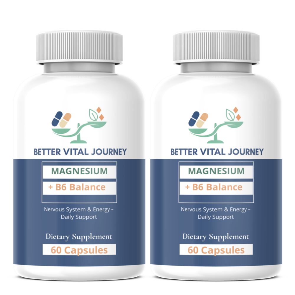 Magnesium + B6 Balance (2 bottles x 60 Capsules)