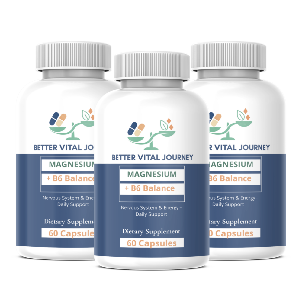 Magnesium + B6 Balance (3 bottles x 60 Capsules)
